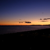 夕暮れの海岸