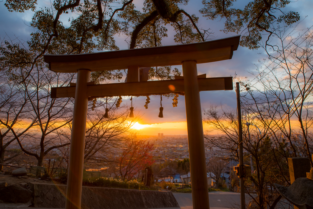 鳥居からの情景