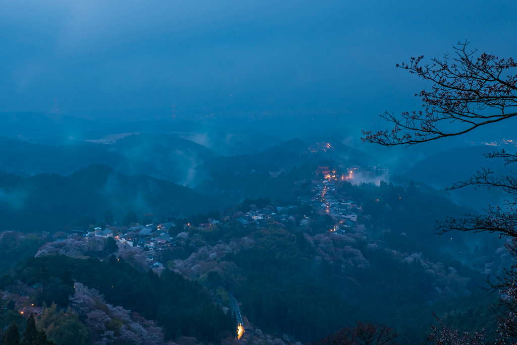 幻想につつまれた吉野山