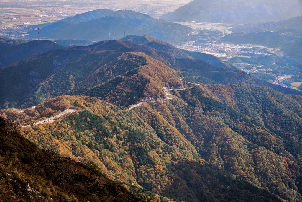 山紅葉　霞…