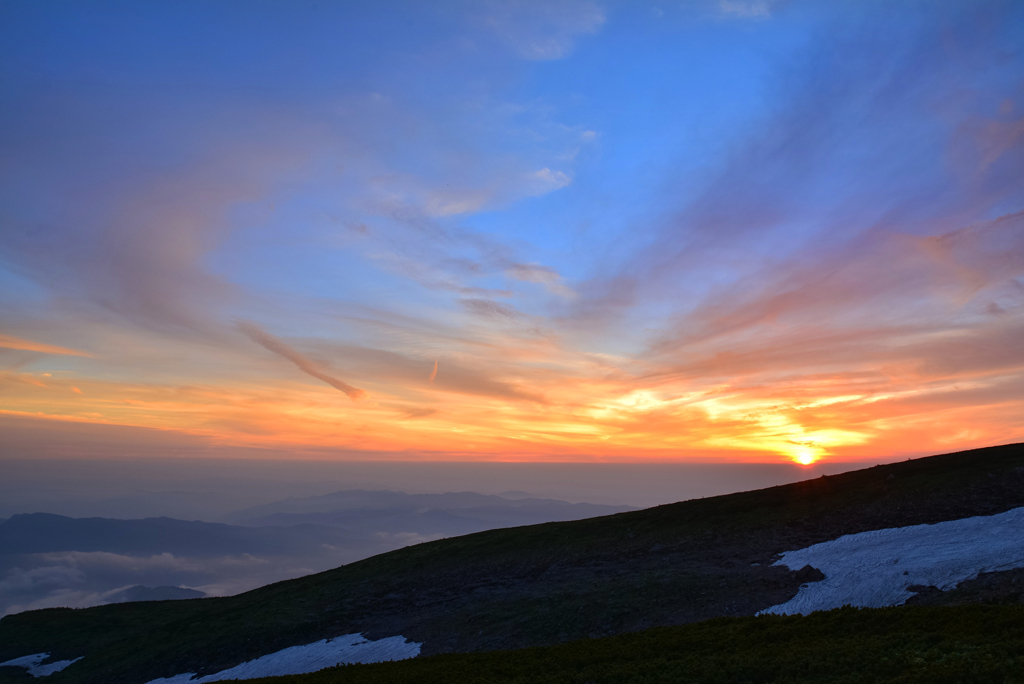 室堂　夕陽