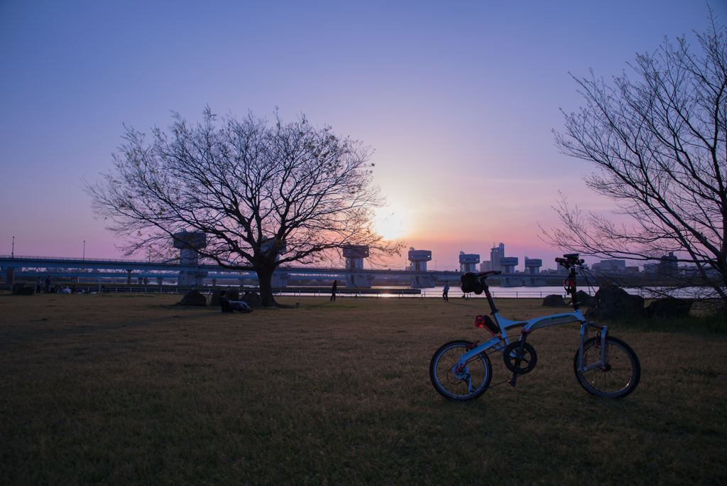 　夕暮れ時…