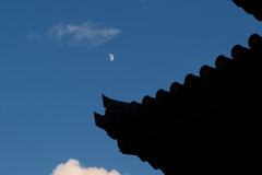 夕刻に上弦を眺めて…