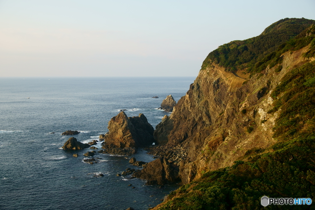 朝日を浴びて