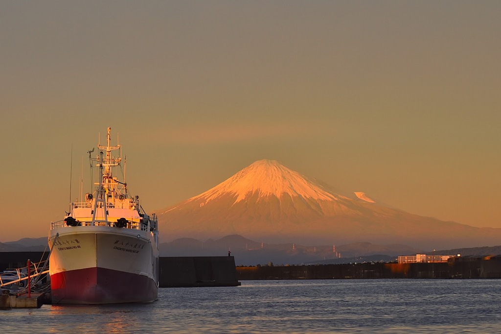 夕焼け富士山