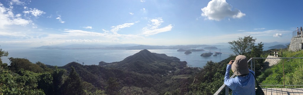 亀老山展望公園から来島海峡大橋