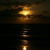 千里浜の夕日