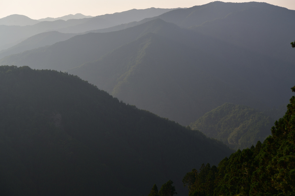 紀伊山地の山並