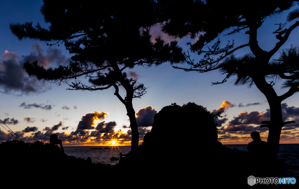 越前海岸の夕焼け