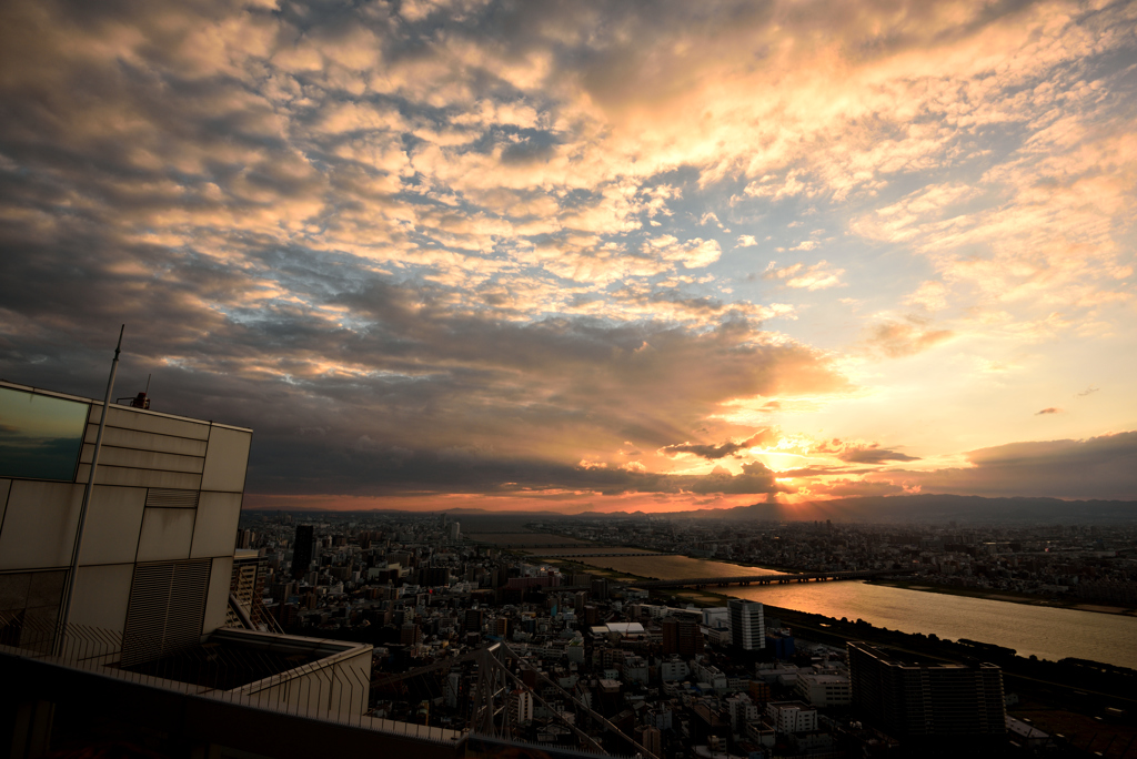 淀川夕景
