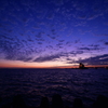 大阪湾の夕景　堺築港新町