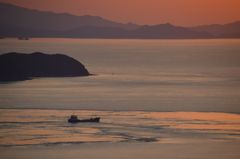 鳴門海峡夕景色