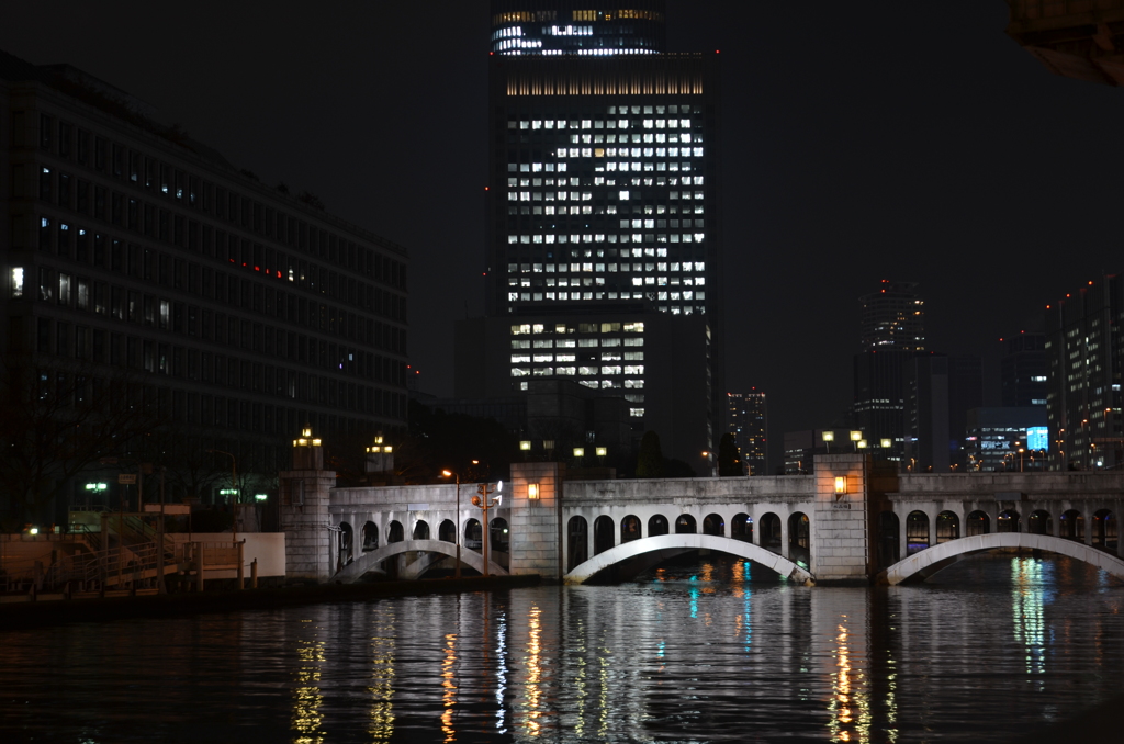 大阪府　中之島公園   夜景