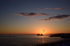 南紀田辺湾の夕景