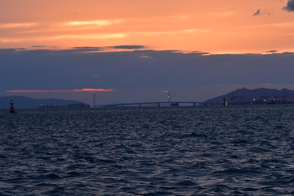 大阪湾夕景　