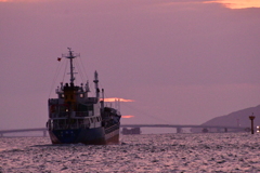 大阪湾夕景　