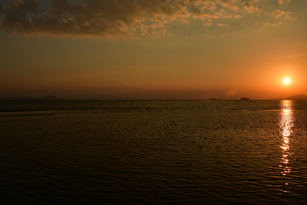 播磨灘の夕景　新舞子浜