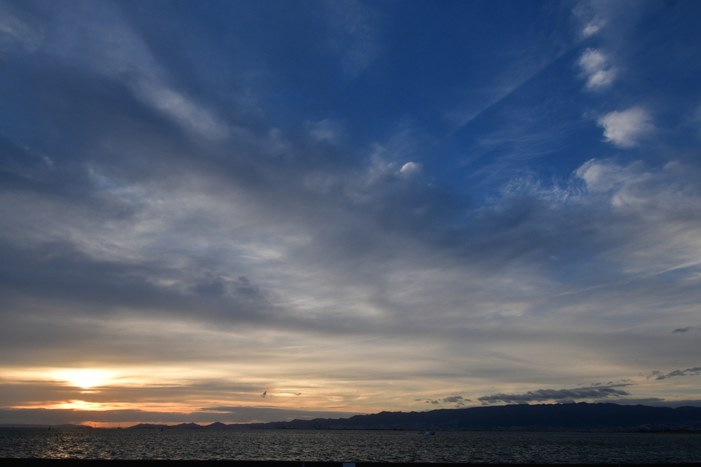 大阪湾夕景　