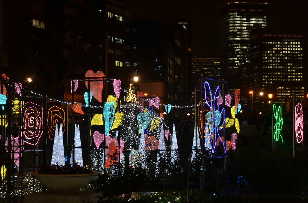 大阪府　中之島公園   夜景