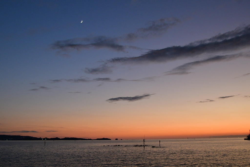 南紀田辺湾の夕景