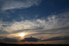 春　ある日の夕焼け