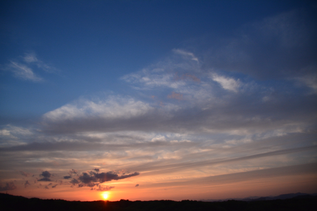 春　ある日の夕焼け