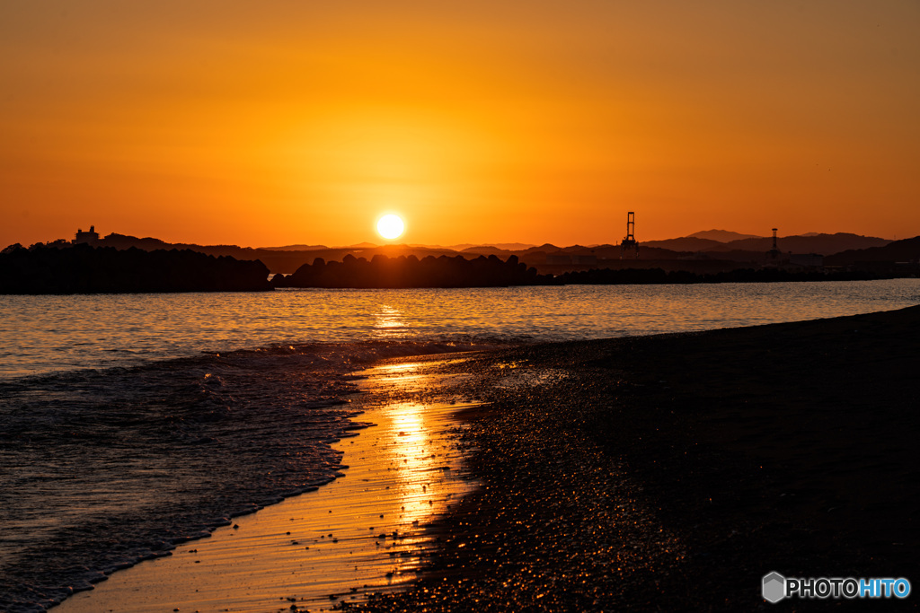 冬・夕日