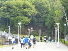 ８月１３日土曜日　小波様のお葬式に向かう人々