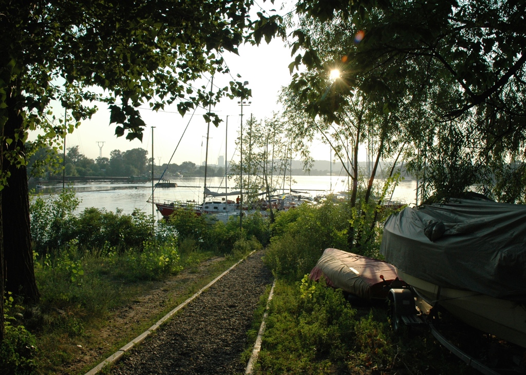ドニエプル川の夕日