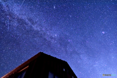 山荘からの夜空