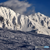 強風の雪山