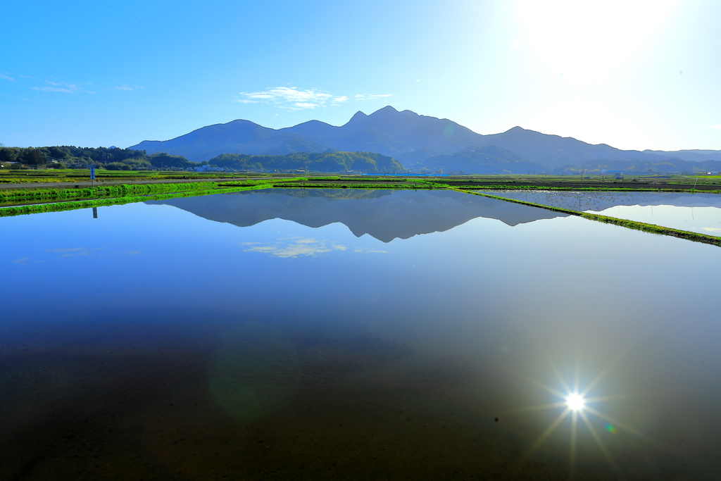 田植え前の長閑な風景