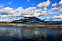 雨上がりの桜島