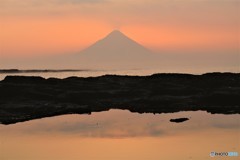 白沢海岸の朝焼け