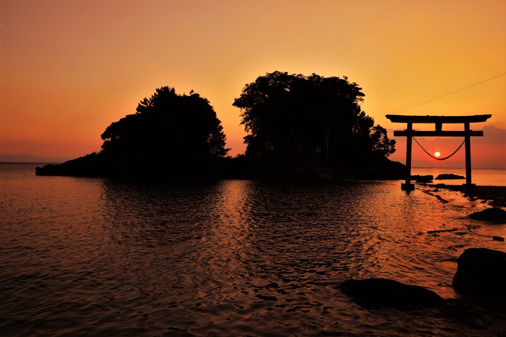 荒平天神からの夕日 3