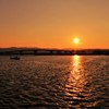 マリンポート鹿児島からの夕日