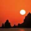 野間岬と夕日