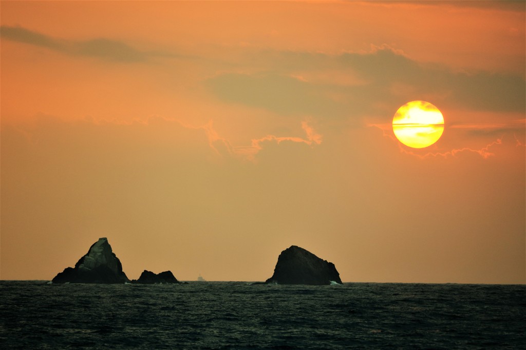 後浜展望所からの夕日3