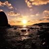 後浜展望所からの夕日4