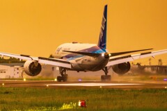 黄昏時のlanding