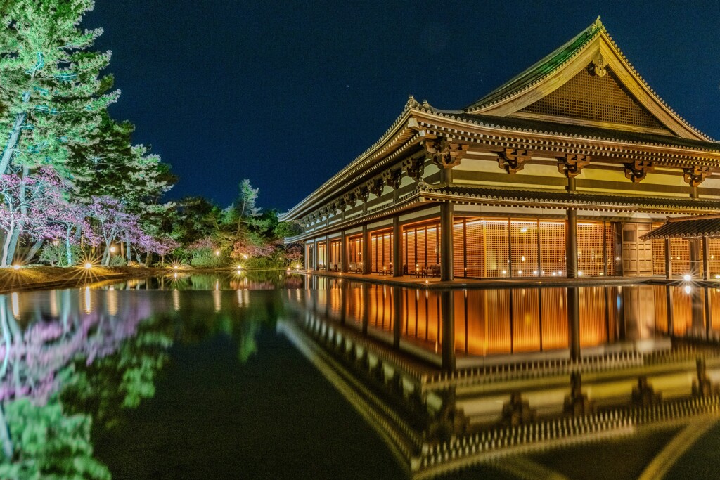 薩摩伝承館の夜景