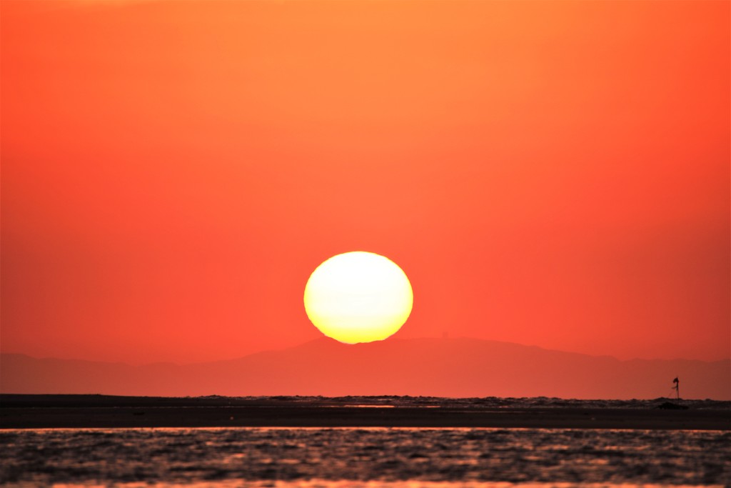 新川海岸からの夕日
