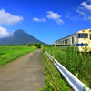 開聞岳と指宿枕崎線
