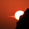 夕日が岬に沈む時
