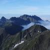 槍の山頂から穂高