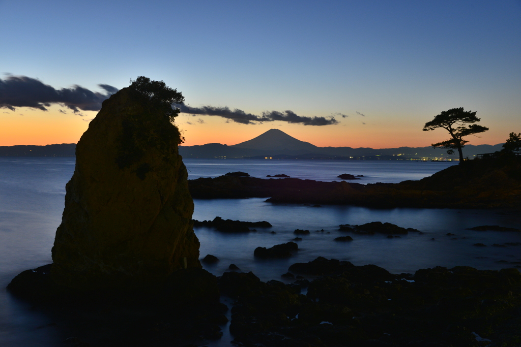 秋谷海岸からの夕景