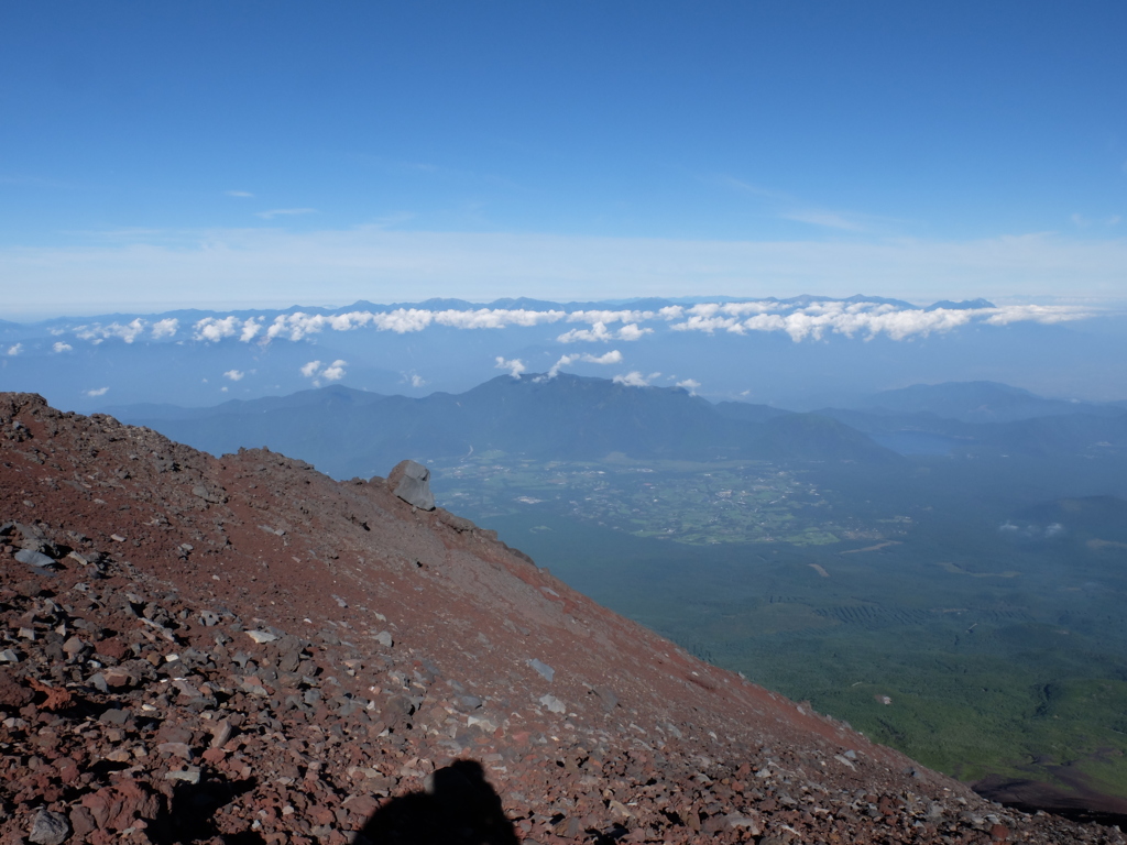富士山頂より南アルプス