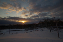 天都山からの朝日