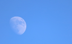 雲ひとつない月
