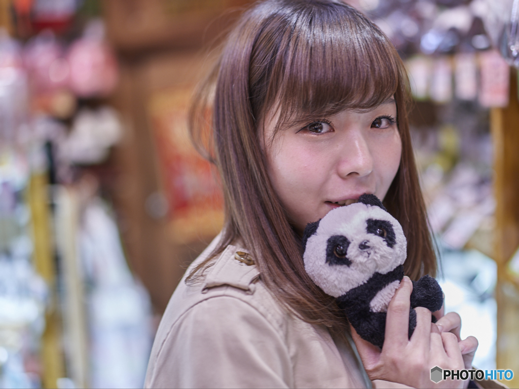 少女A　中華街オフショット　ｐａｎｄａ。